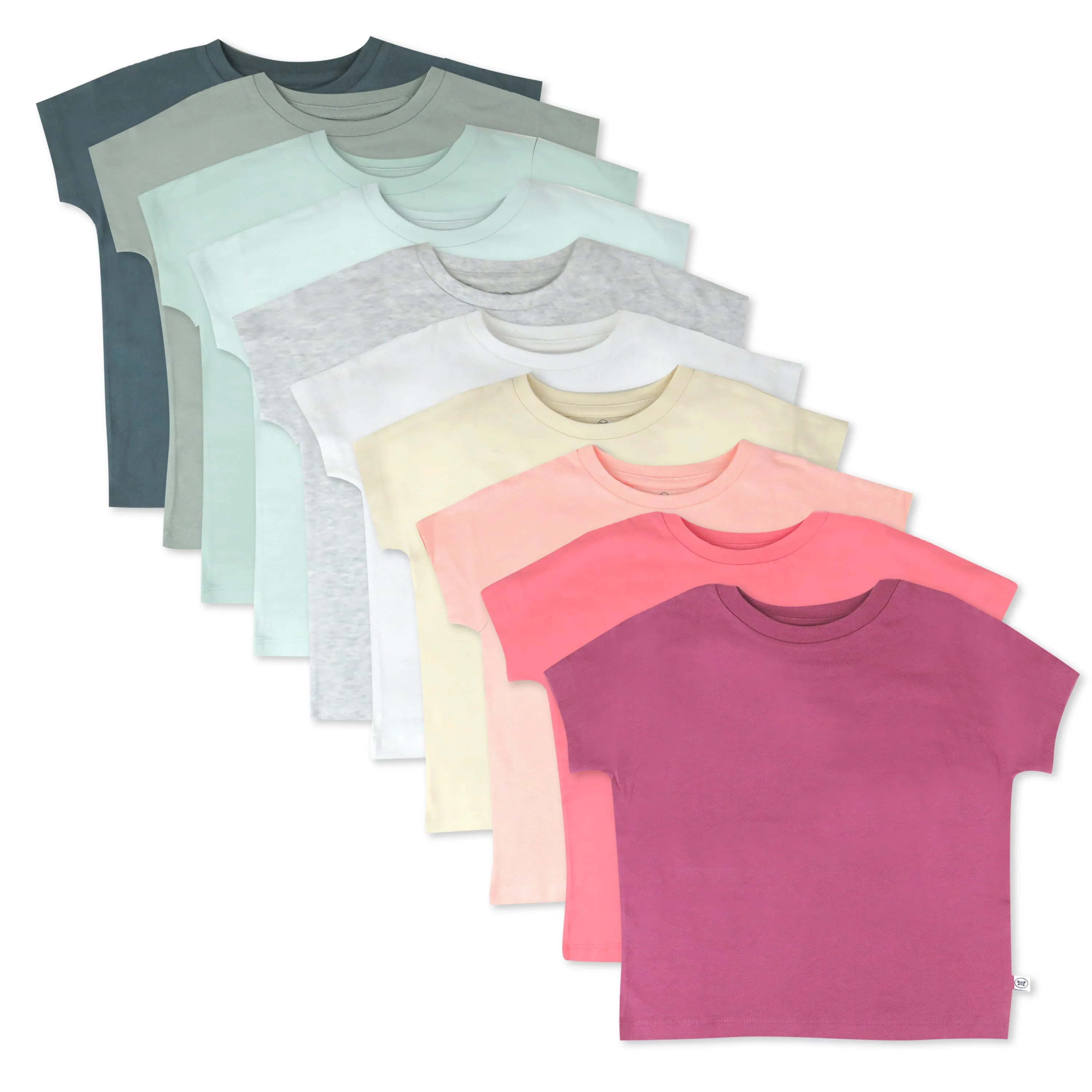 10-Pack Organic Cotton Short Sleeve T-Shirts