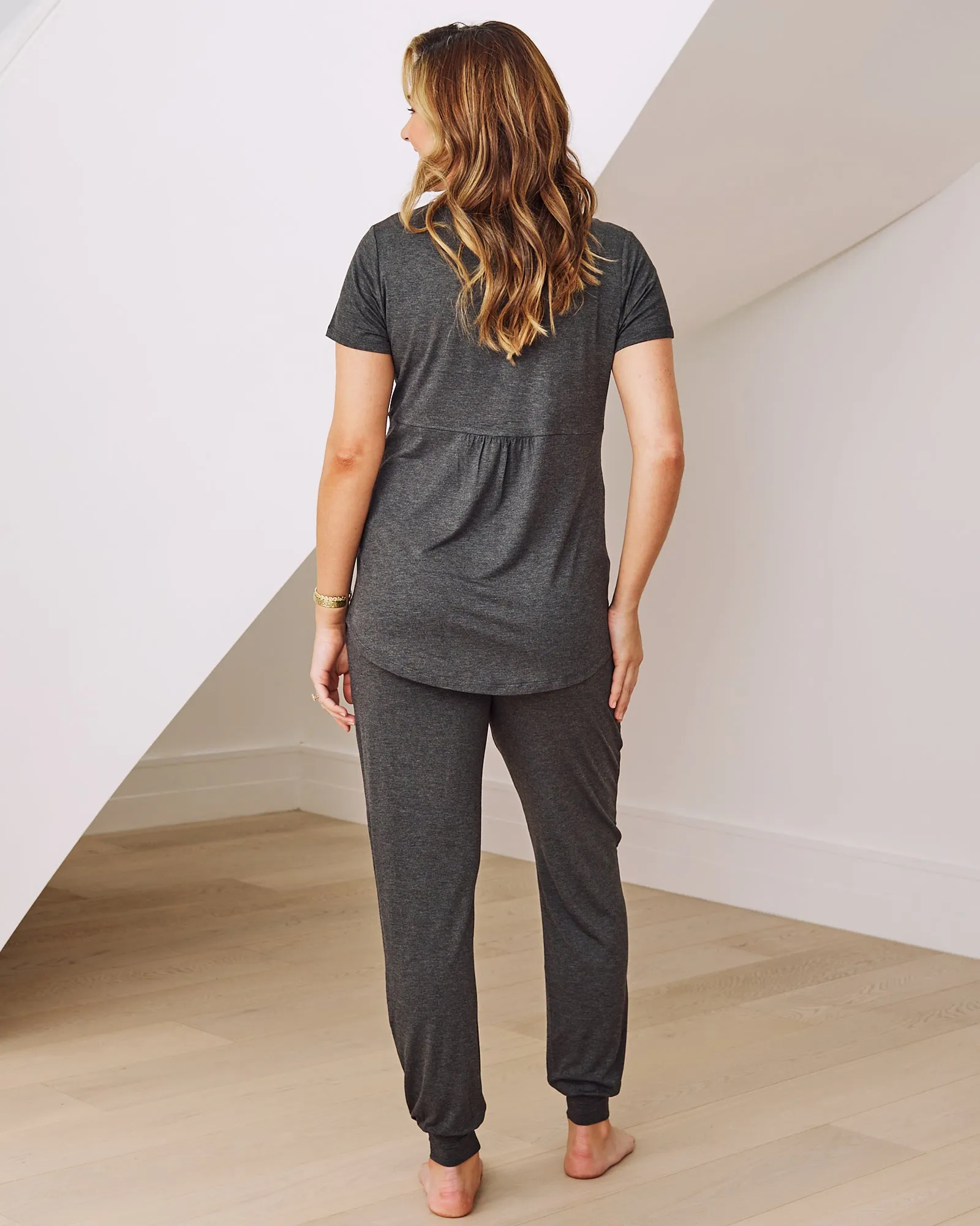 2-Piece Kyra Maternity Loungewear set - Charcoal