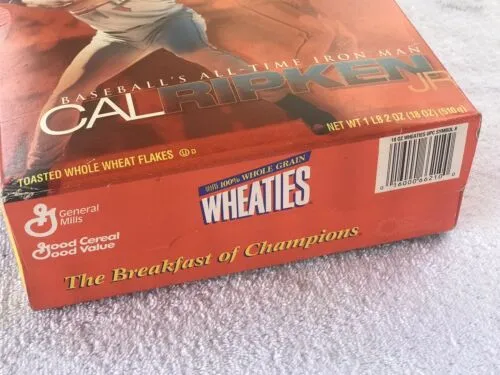 2002 Cal Ripken Jr All Time Iron Man Sealed/Unopened Wheaties Box