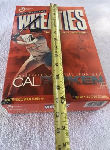 2002 Cal Ripken Jr All Time Iron Man Sealed/Unopened Wheaties Box