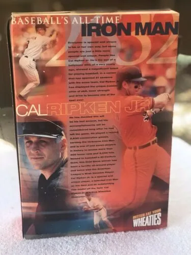 2002 Cal Ripken Jr All Time Iron Man Sealed/Unopened Wheaties Box