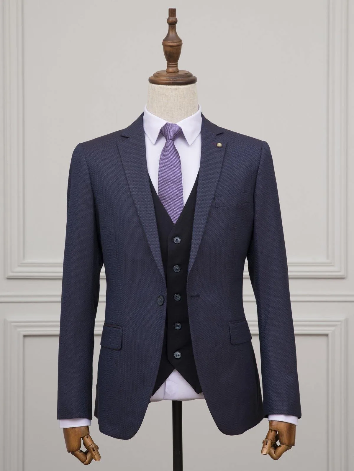 3 PIECE SUIT NAVY BLUE