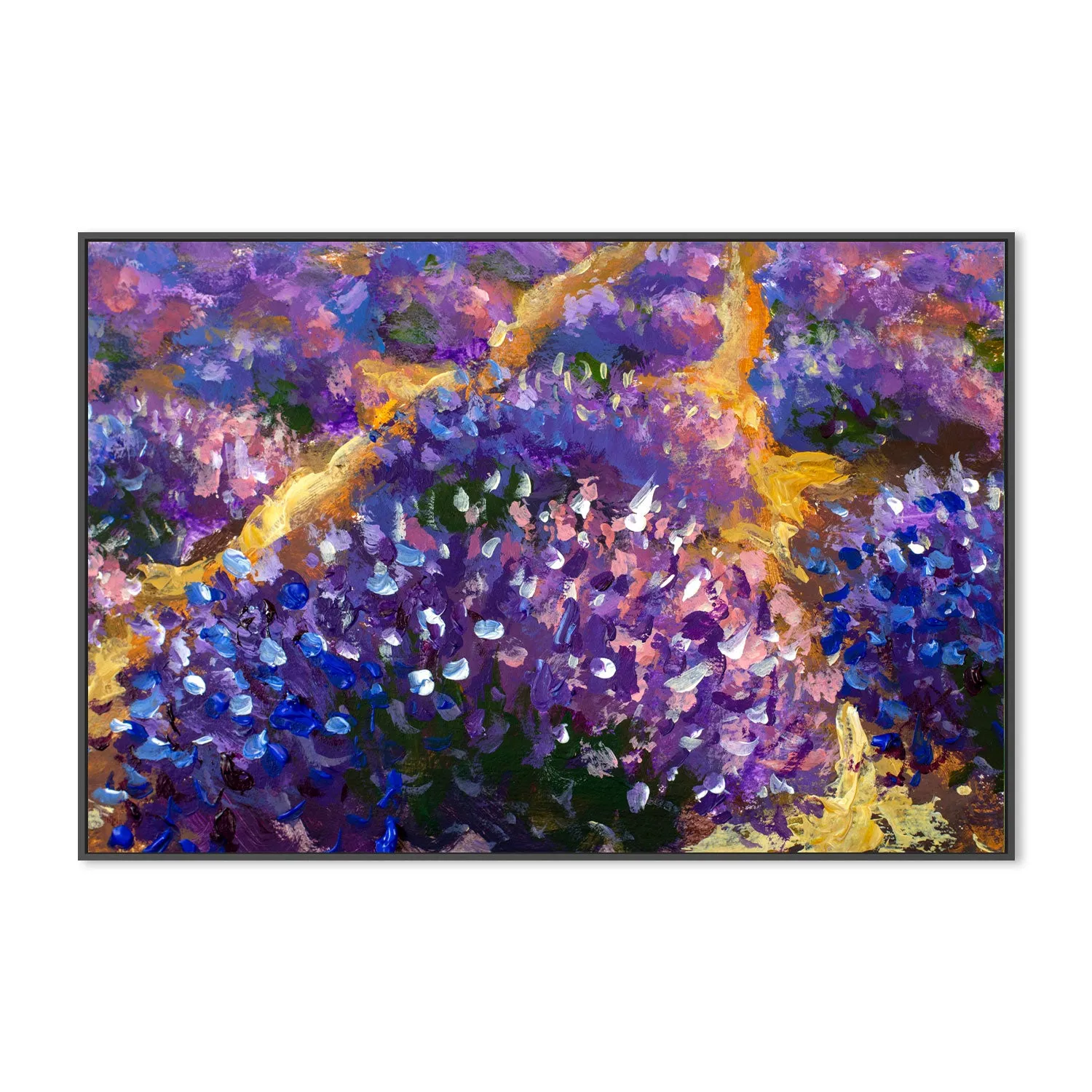 A Field of Violet, Hand-Painted Canvas