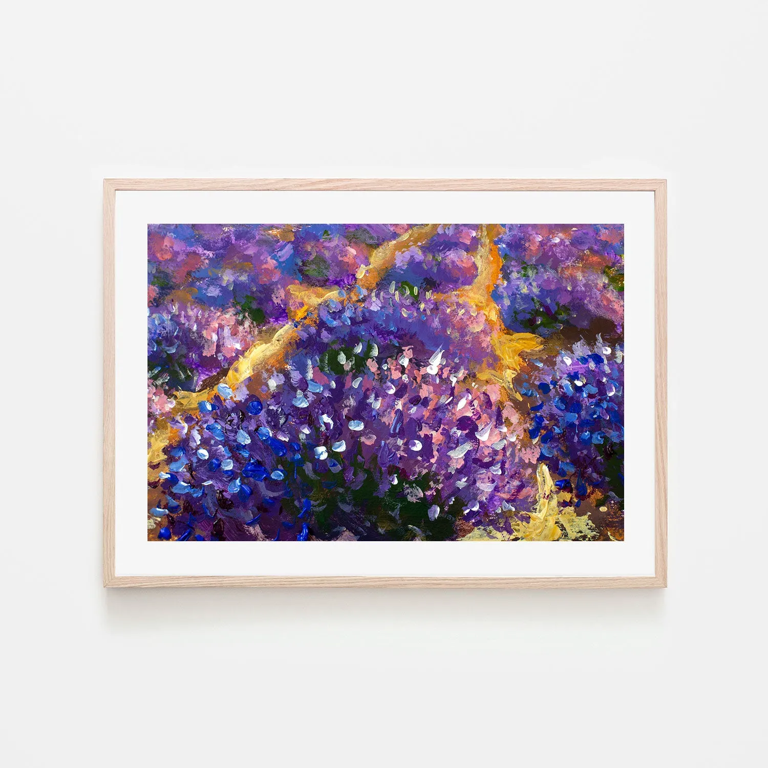 A Field of Violet, Hand-Painted Canvas