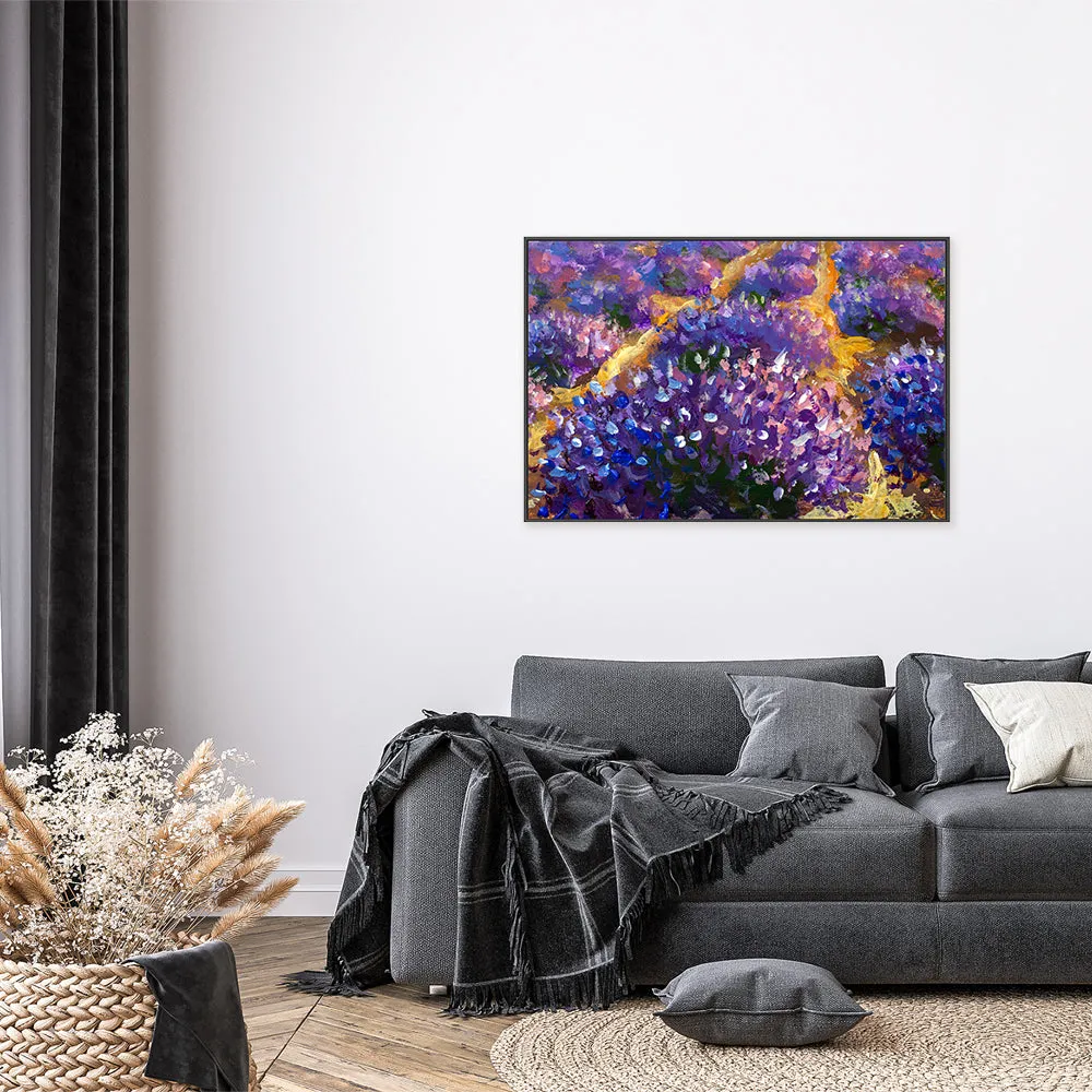 A Field of Violet, Hand-Painted Canvas