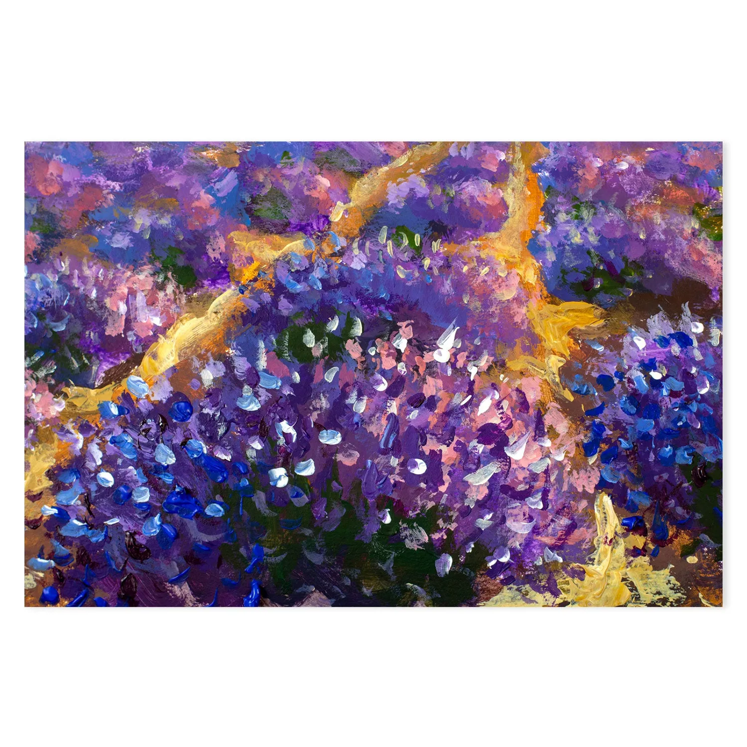 A Field of Violet, Hand-Painted Canvas