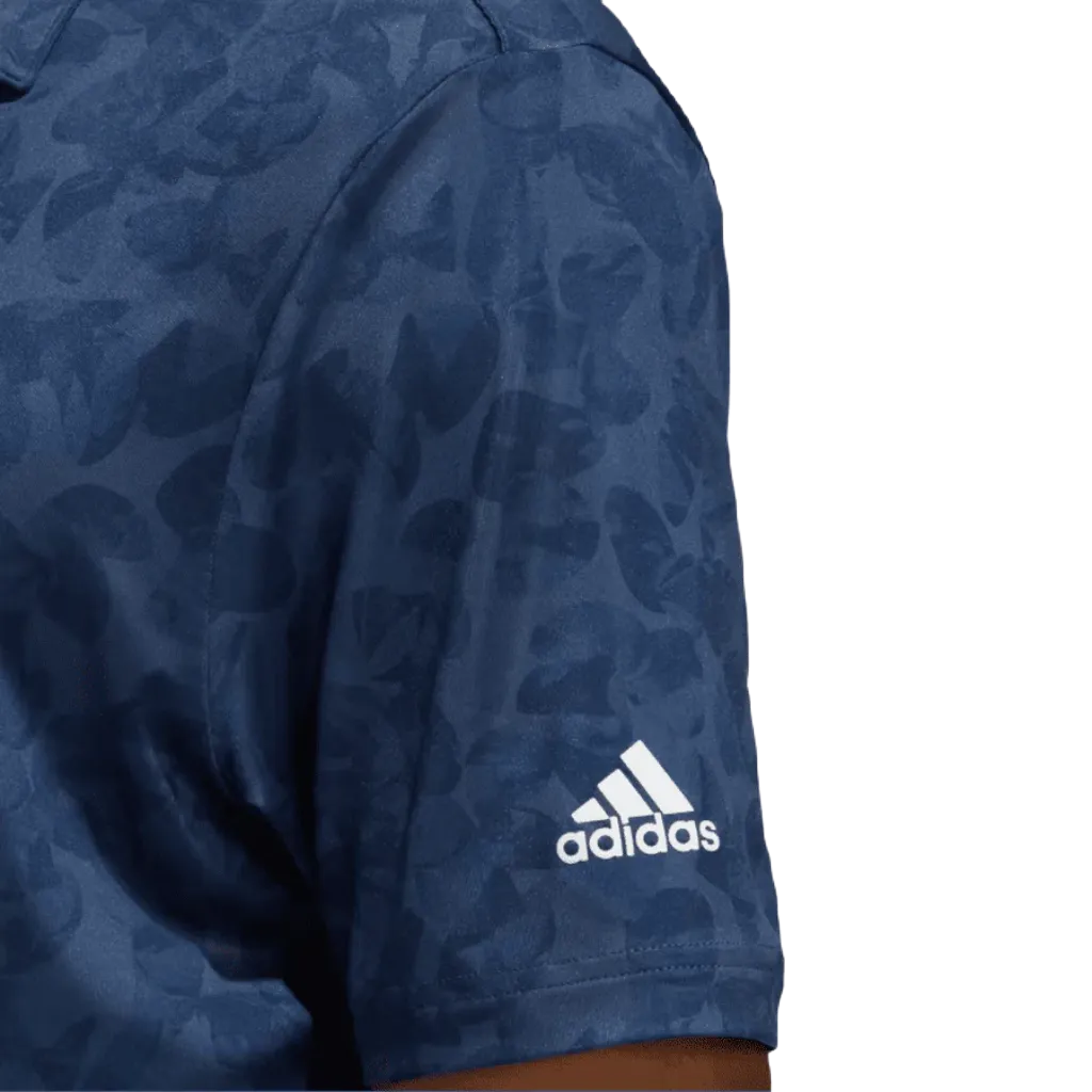 Adidas Prisma-Print Polo Shirt - Navy