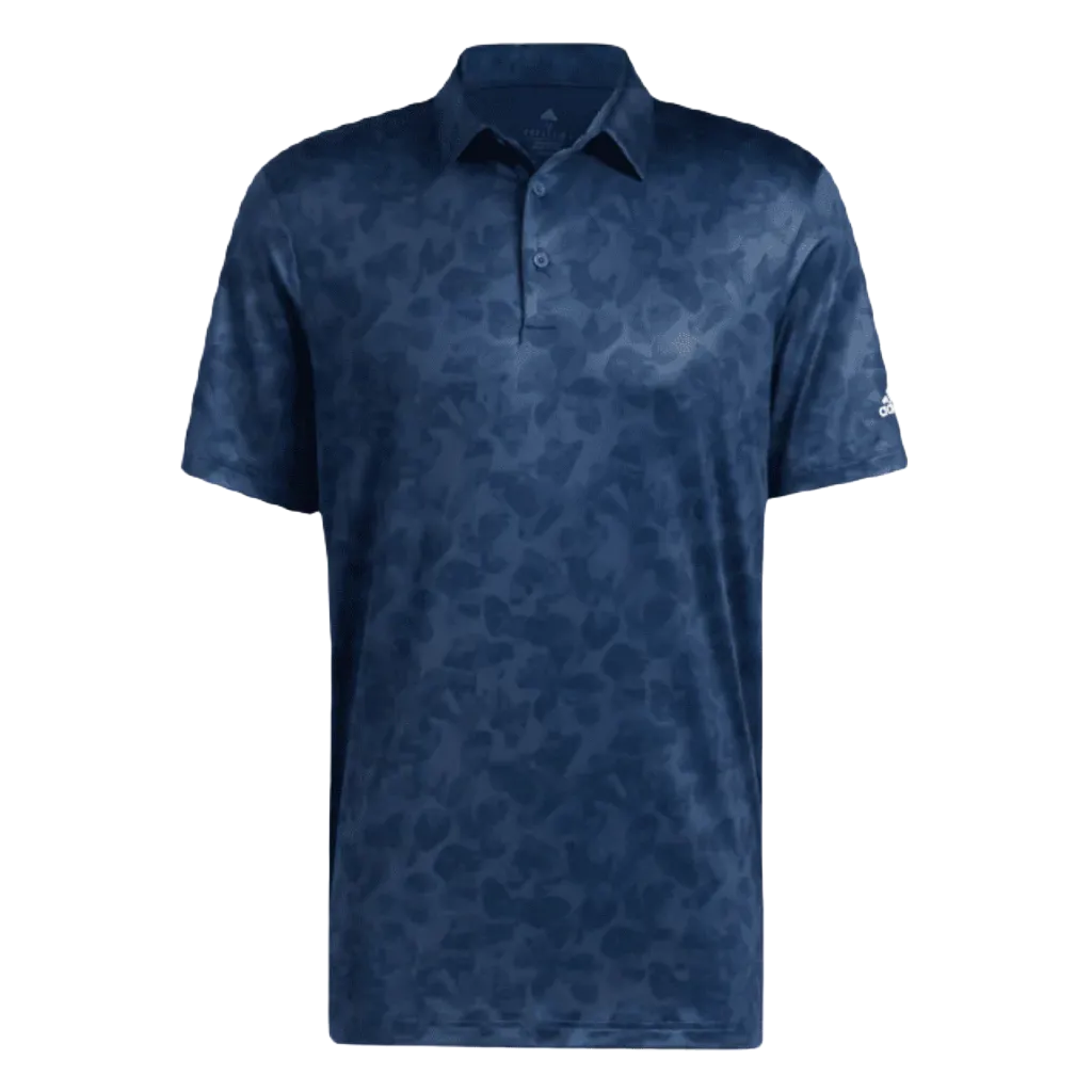 Adidas Prisma-Print Polo Shirt - Navy