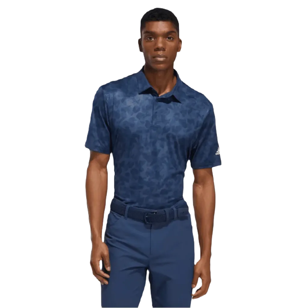 Adidas Prisma-Print Polo Shirt - Navy