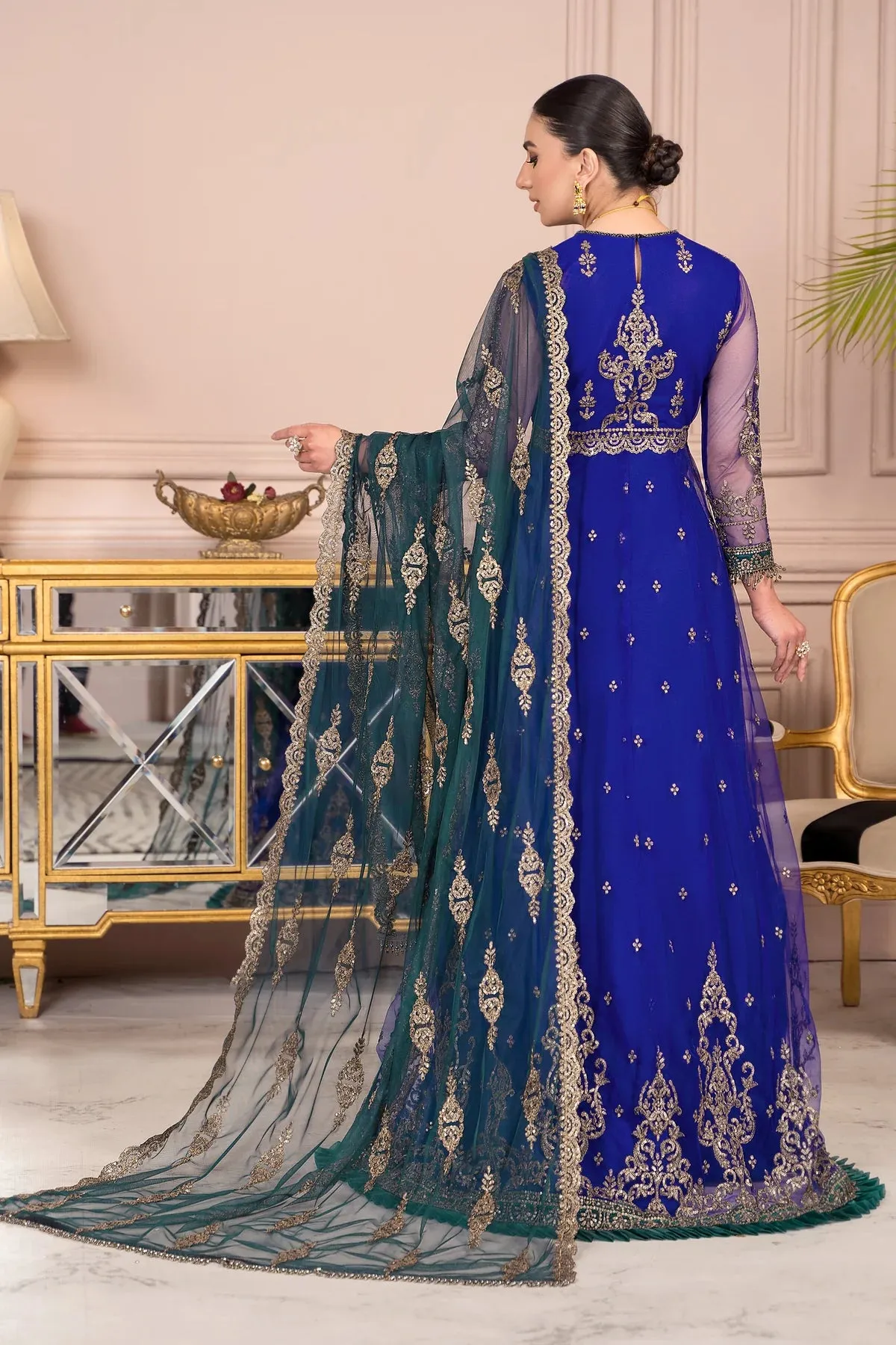 Afreen By Zarif Embroidered Net Unstitched 3 Piece Suit - 09