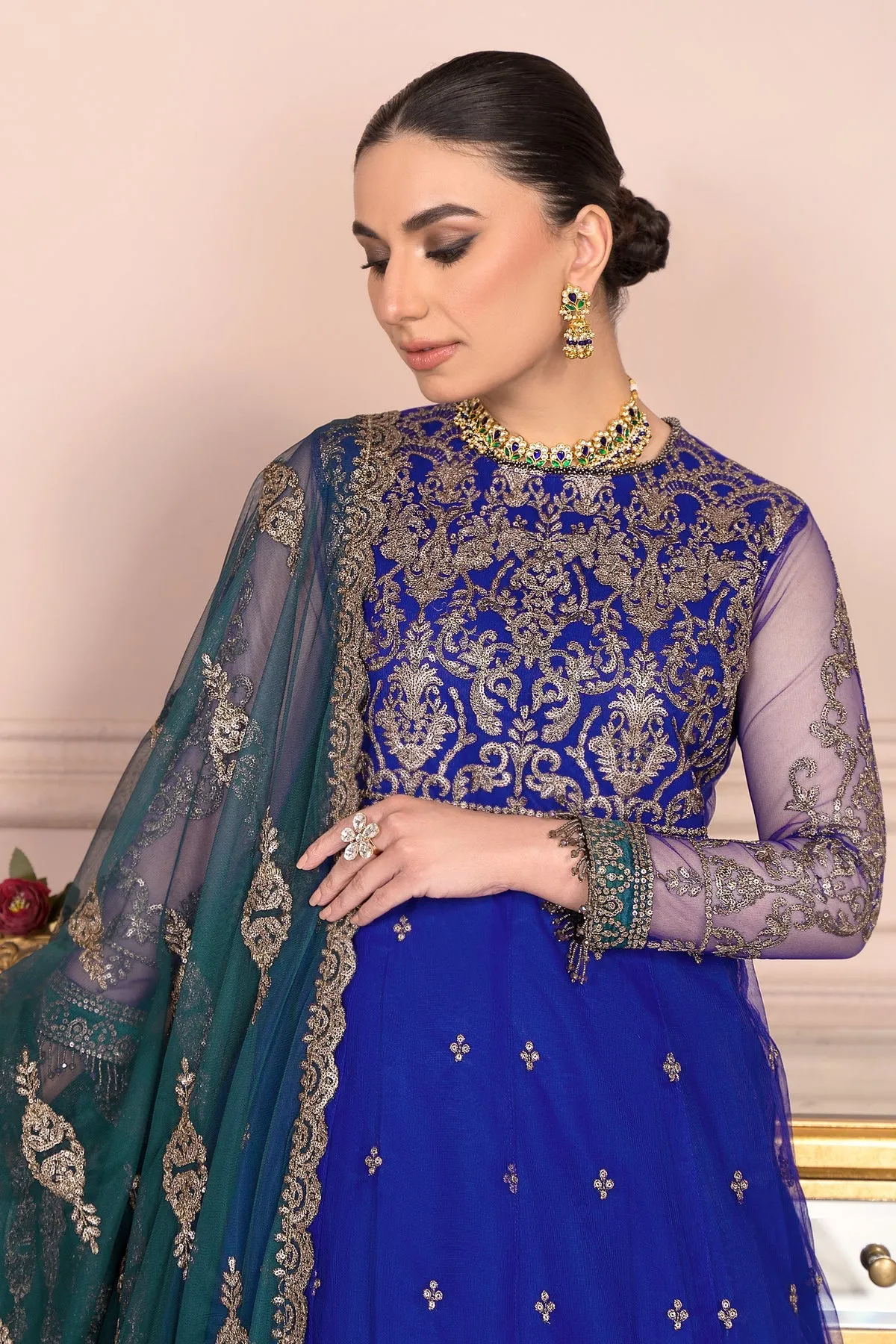 Afreen By Zarif Embroidered Net Unstitched 3 Piece Suit - 09