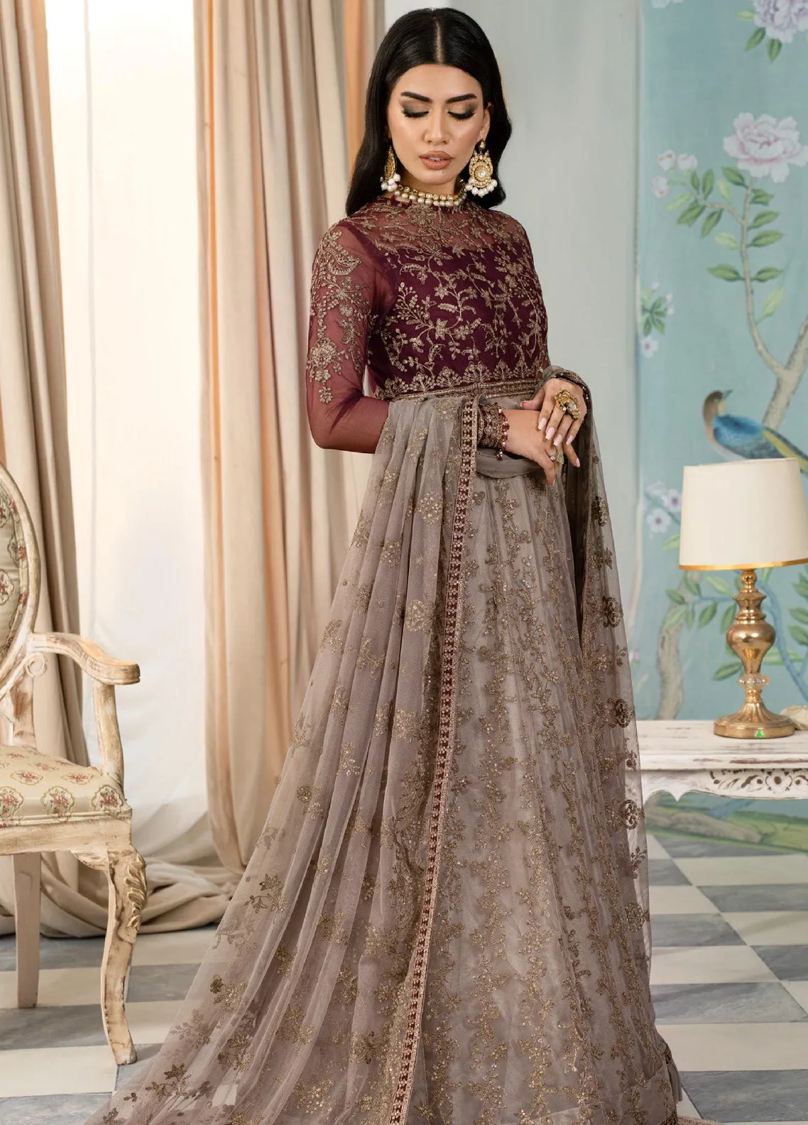 Afsanah by Zarif Embroidered Net 3 Piece Unstitched Suit ZF24AF ZAF-01 ZOHRA