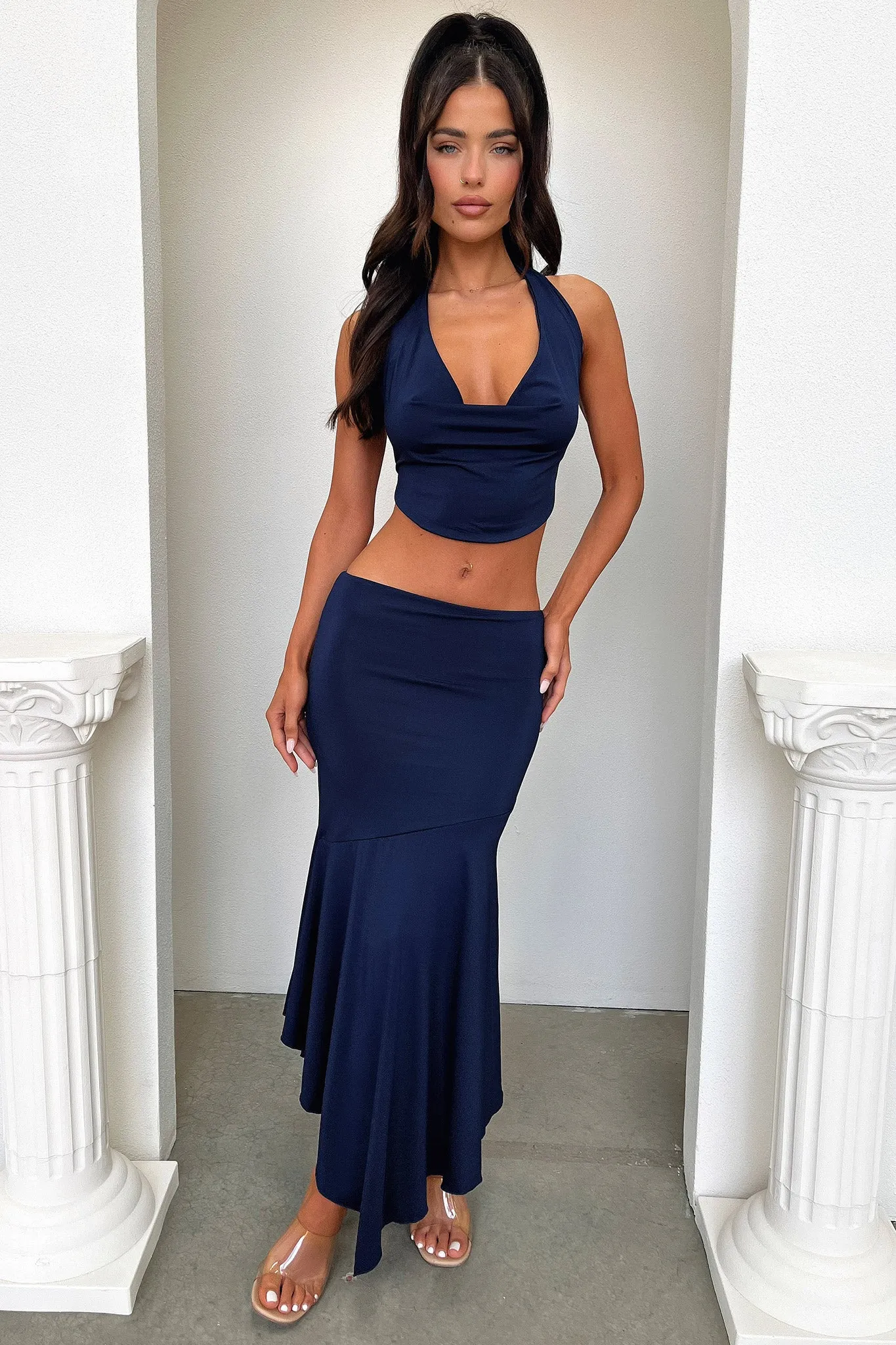 Aida Maxi Skirt - Navy