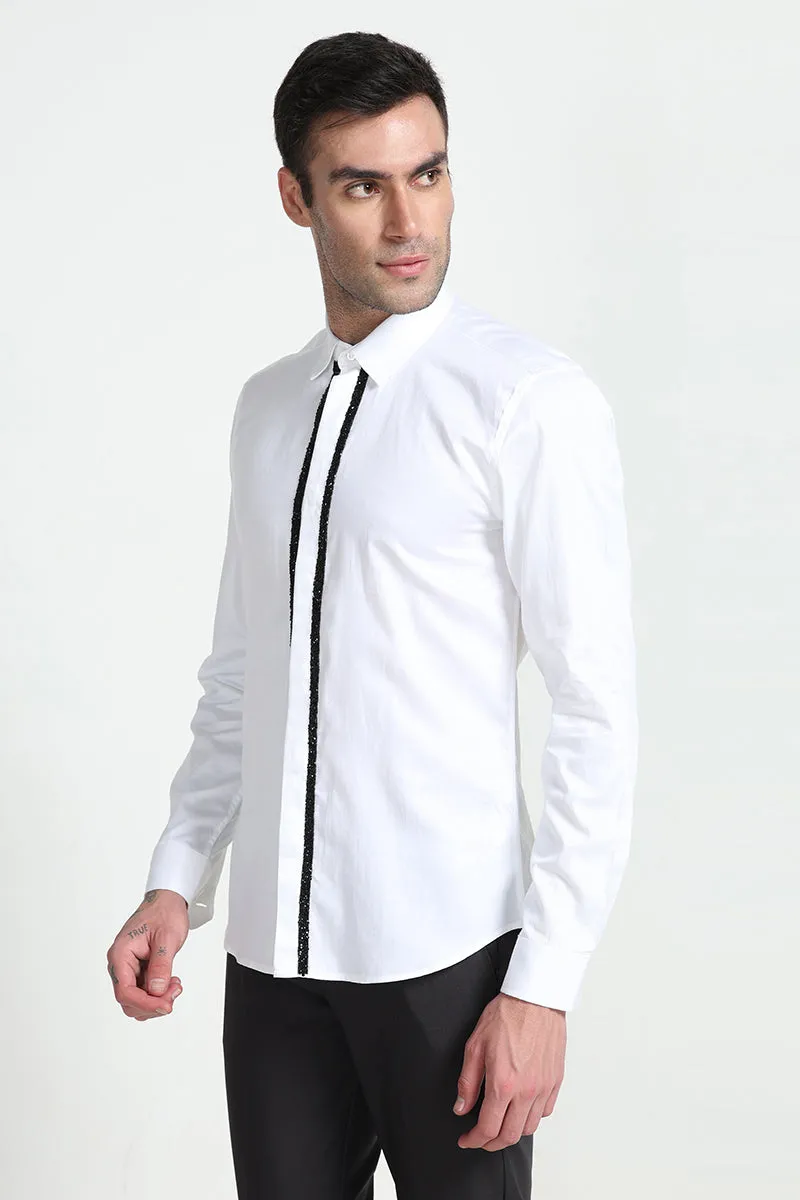 Akin Beaded White Shirt