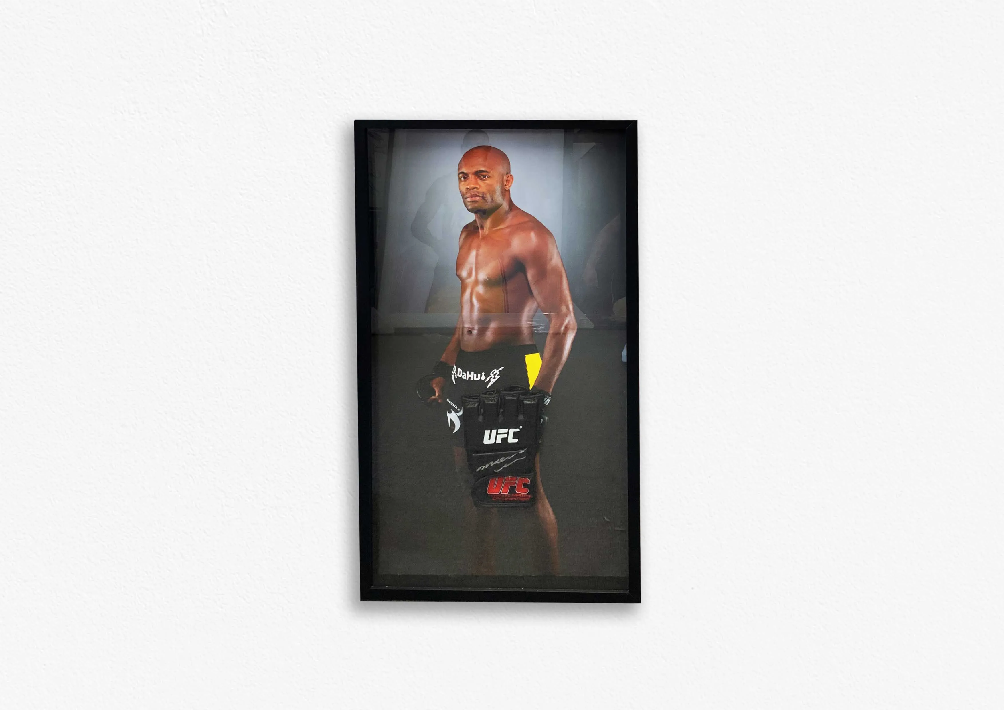 Anderson Silva Hand Signed Glove - Framed