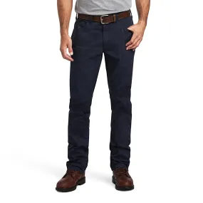 Ariat Mens Rebar M4 Relaxed Straight DuraStrech Made Tough Pant Navy