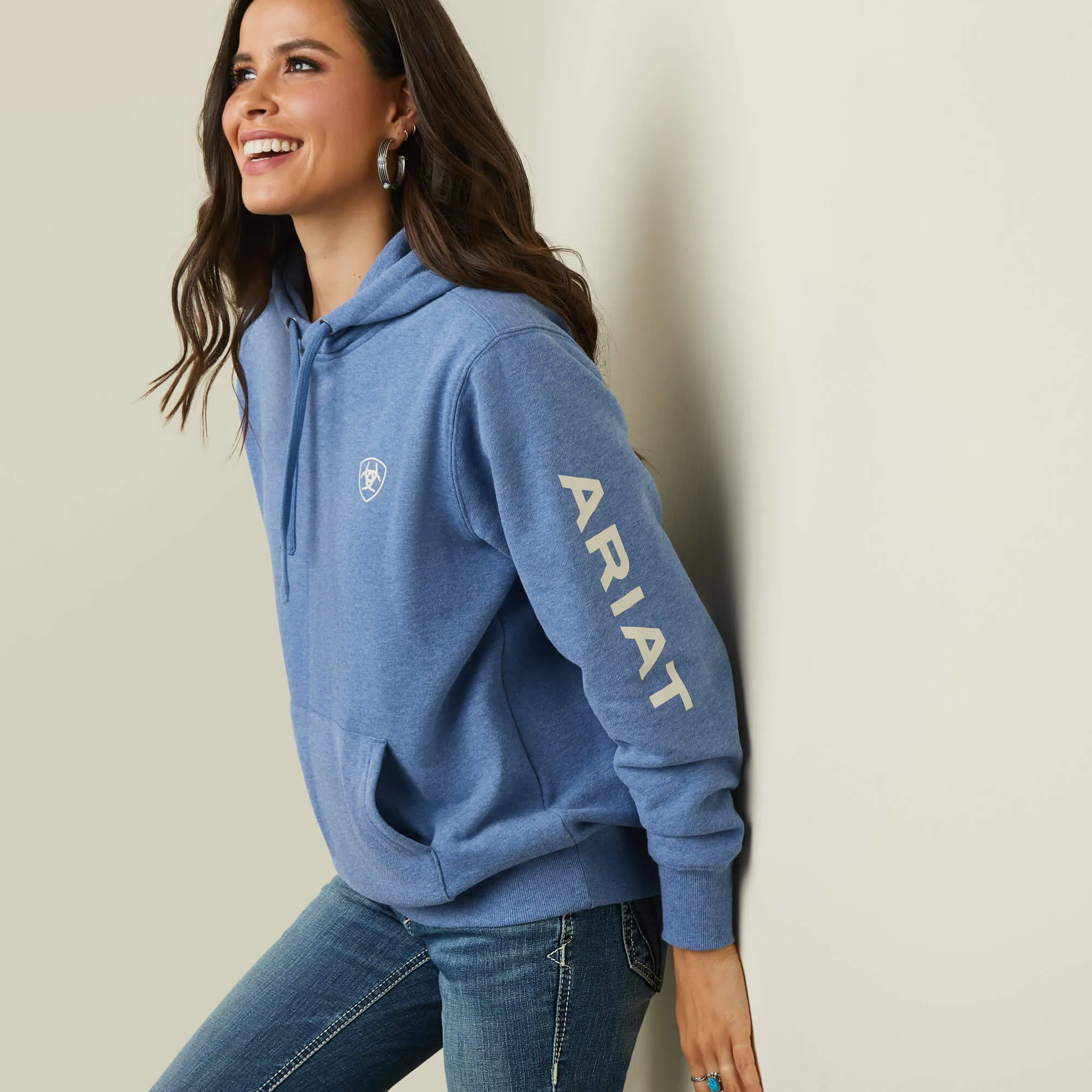 Ariat Women's Blue Heather Logo Hoodie