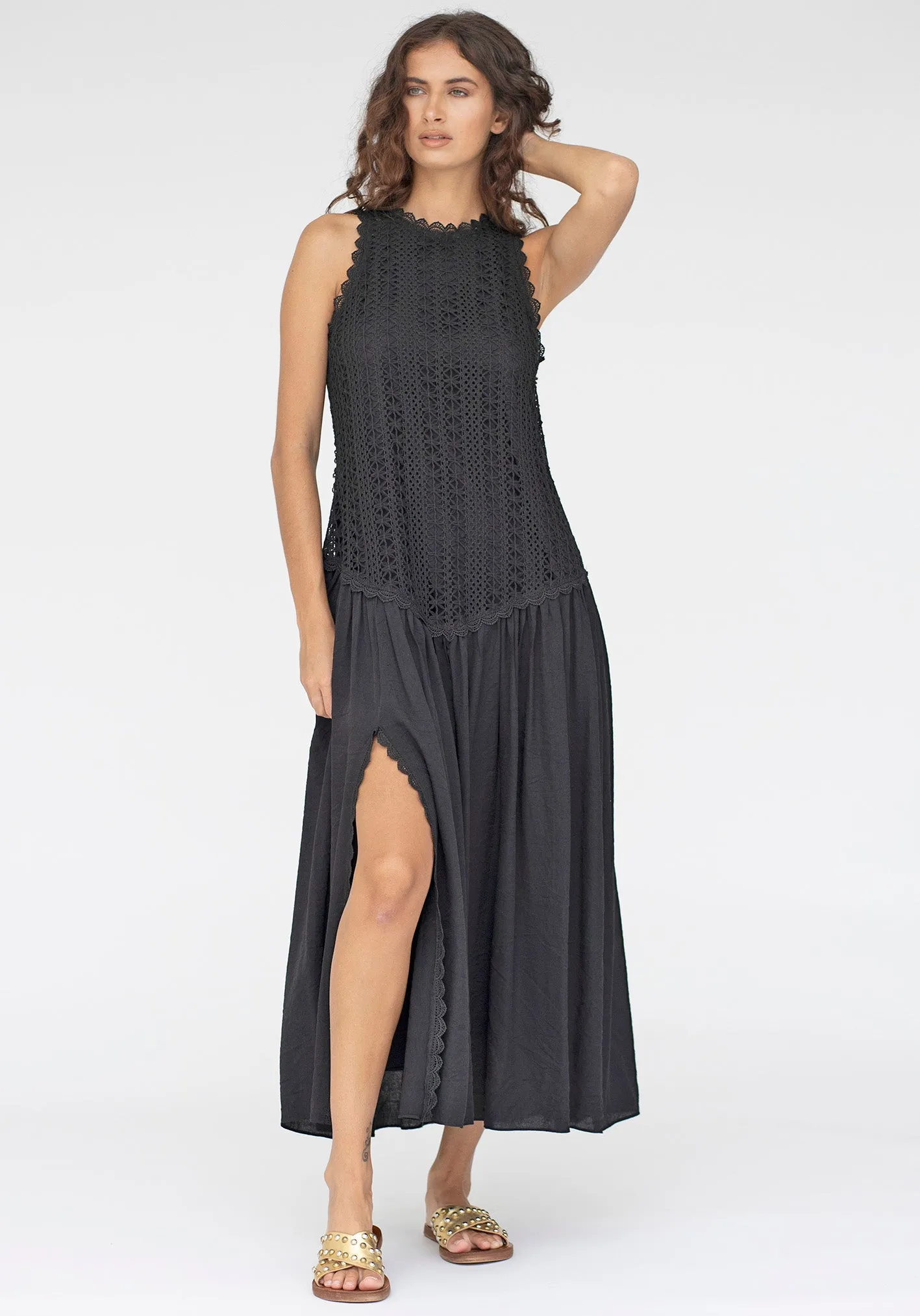 Augustine Lace Bodice Maxi Dress