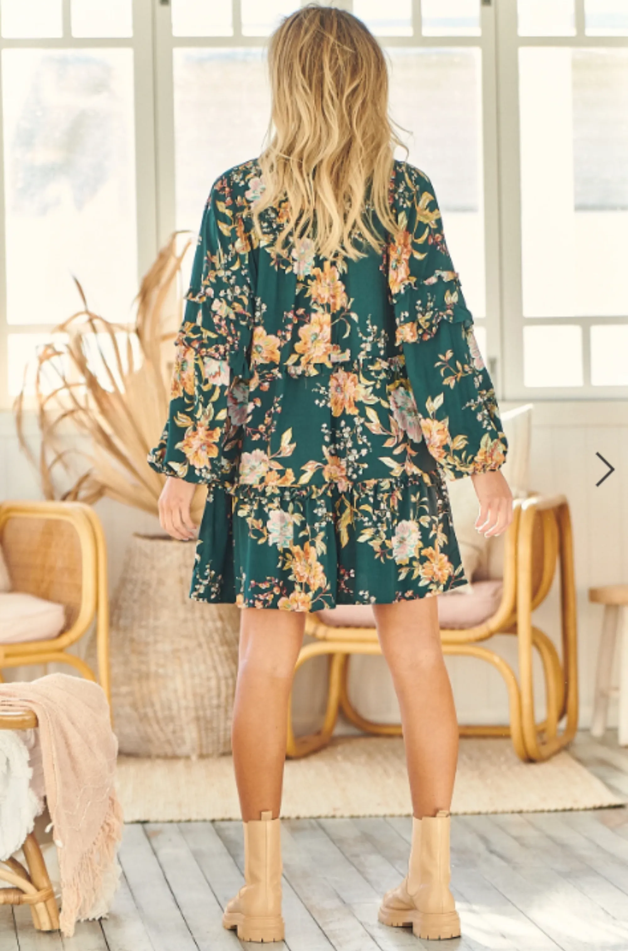 Autumn Bloom Monroe Mini Dress