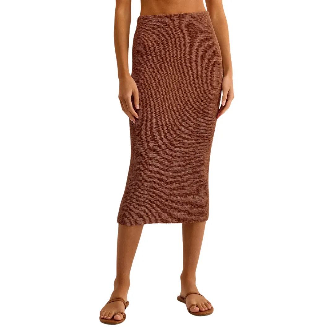 Aveen Midi Skirt - Bronzer