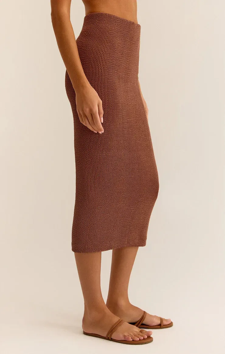 Aveen Midi Skirt - Bronzer