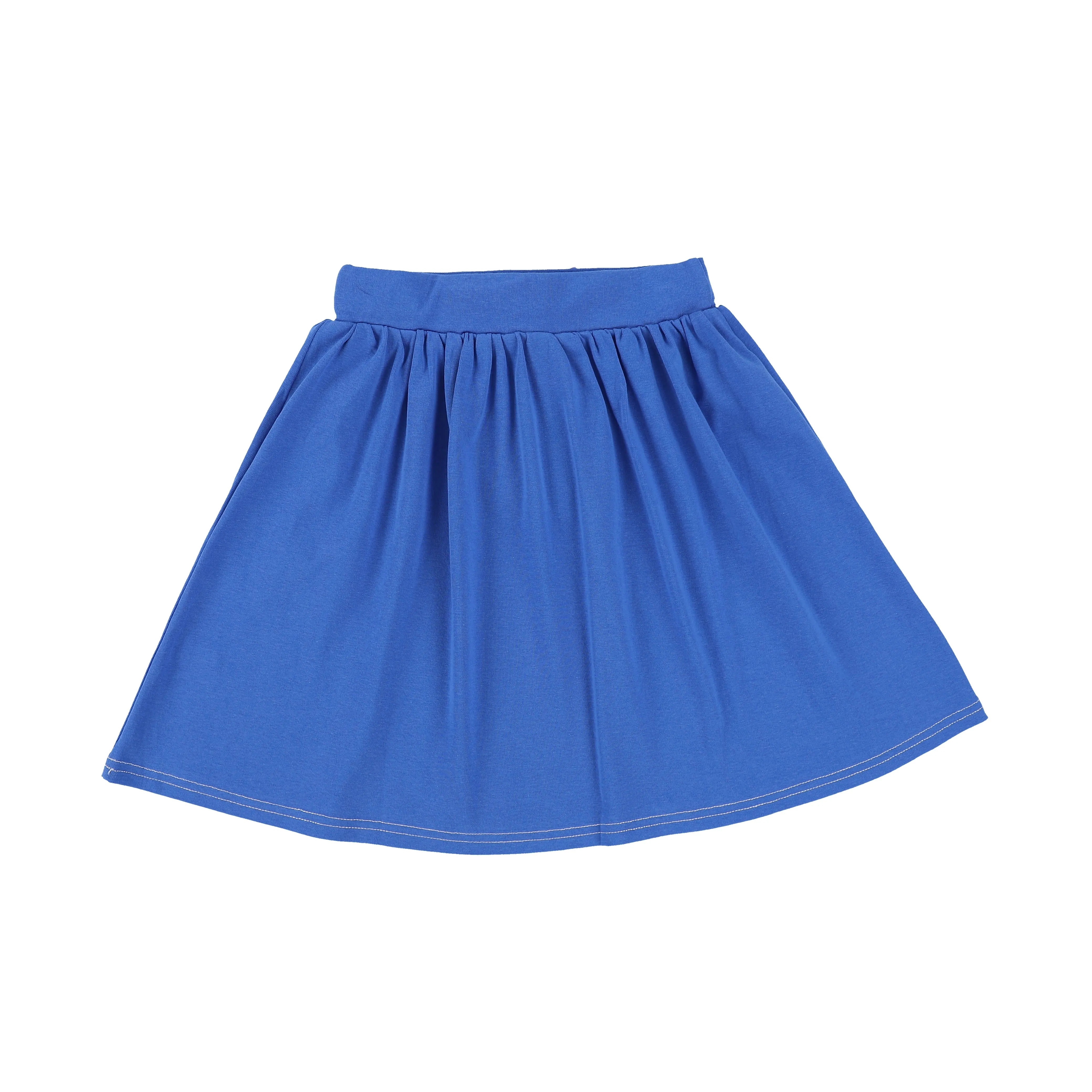 BAMBOO BASICS BLUE DRAW STRING JERSEY SKIRT [Final Sale]