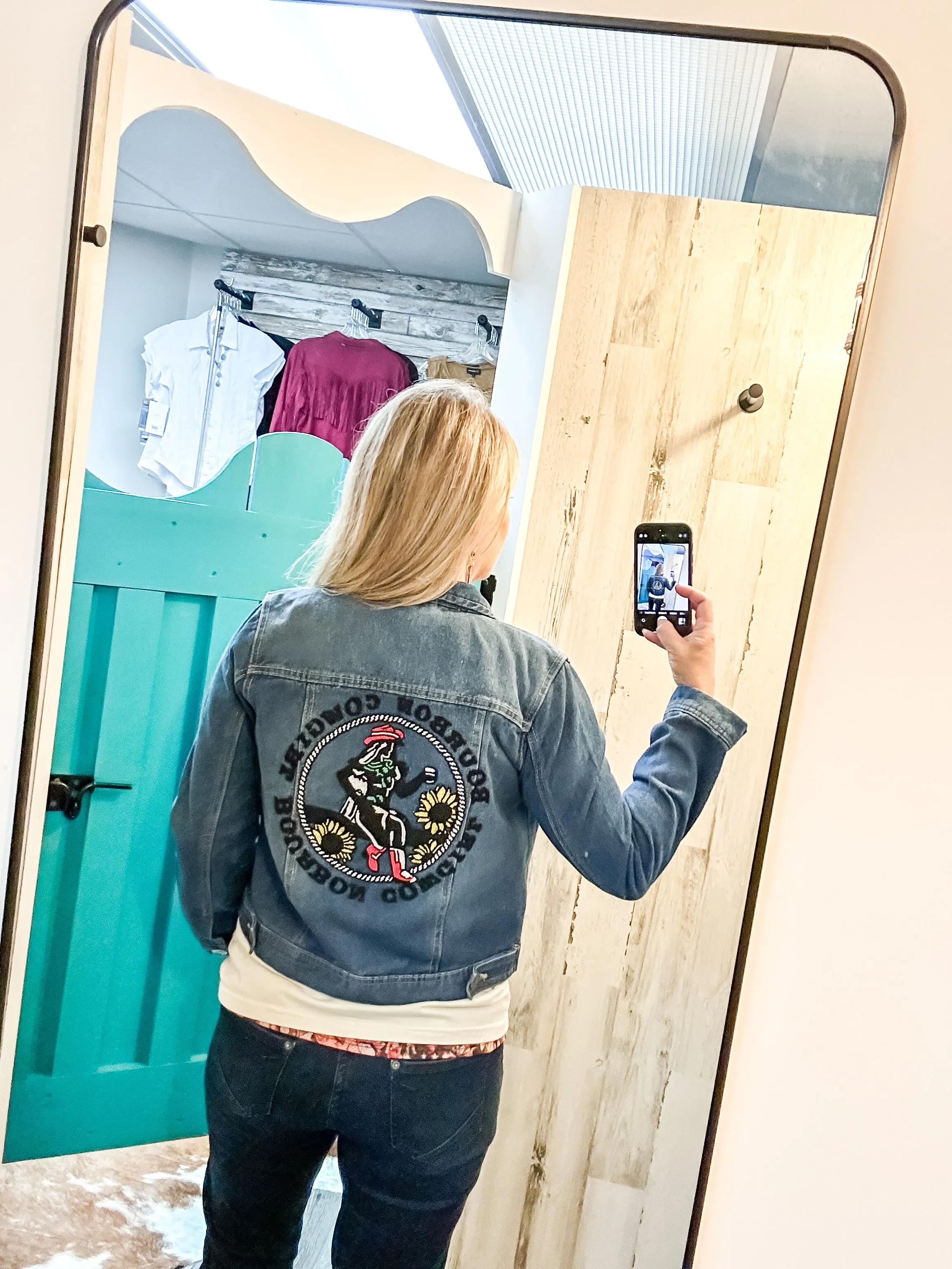 Beaded Bourbon Cowgirl Denim Jacket