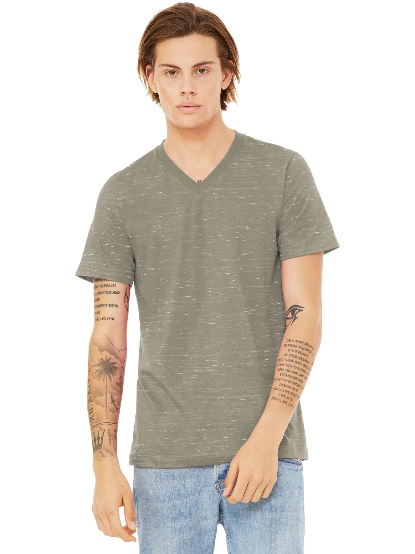 Bella Canvas Unisex Textured Jersey V-Neck Tee