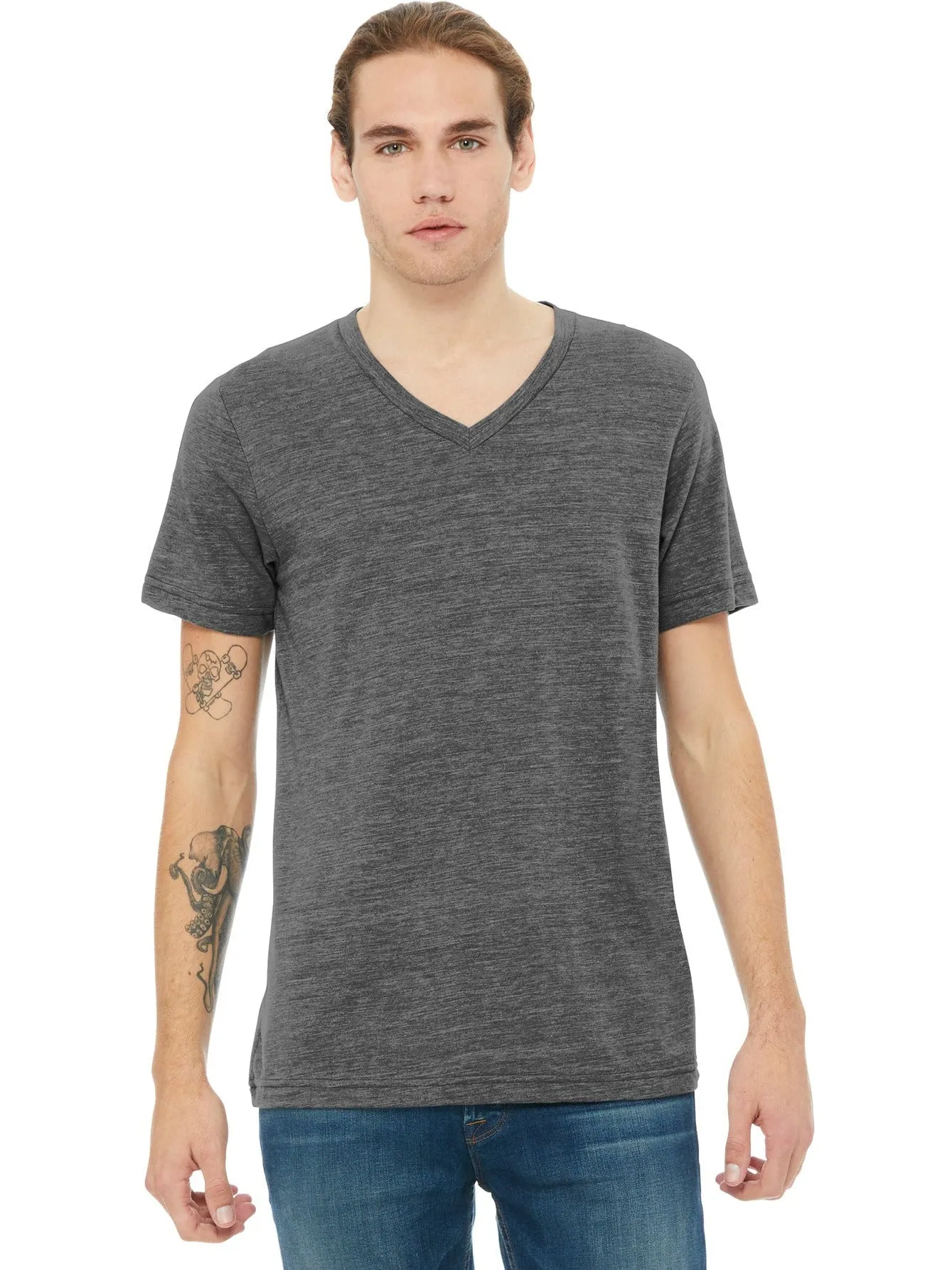 Bella Canvas Unisex Textured Jersey V-Neck Tee