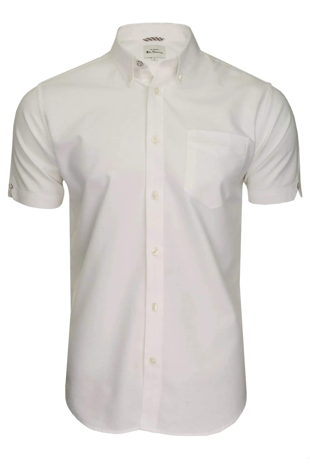 Ben Sherman Men's Button-Down Collar Oxford Shirt, Short Sleeved, Regular Fit