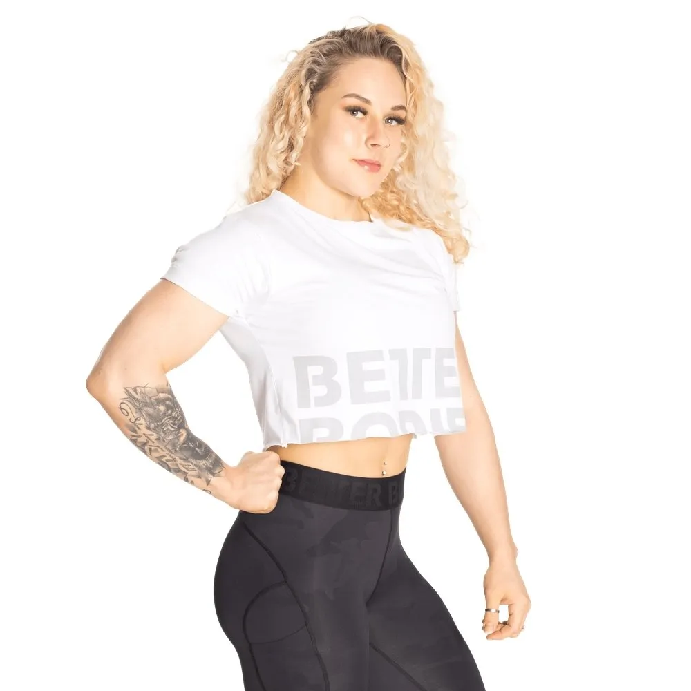 Better Bodies Astoria Cropped Tee - White