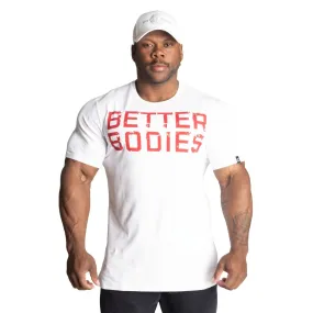 Better Bodies Basic Tapered Tee - White/Red