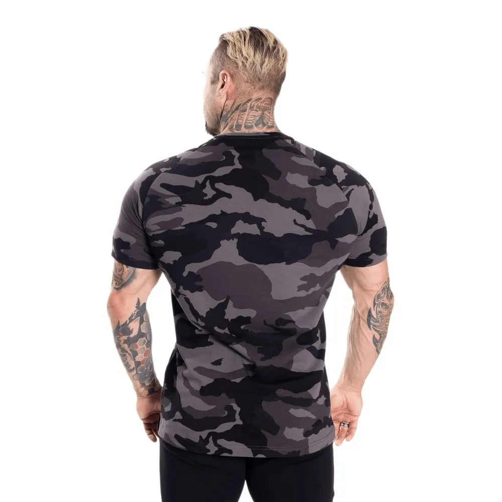 Better Bodies Gym Tapered Tee - Dark Camo