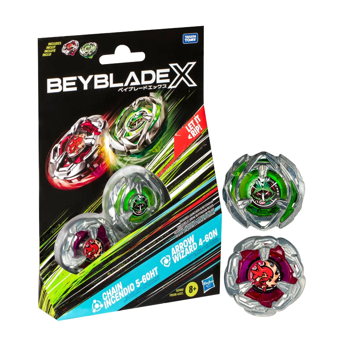 Beyblade X Pack Doble con Knife Shinobi y Keel Shark