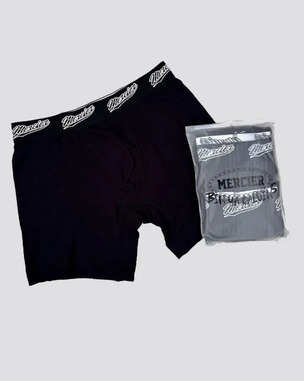 Black Baseball Boxer Shorts 2PK