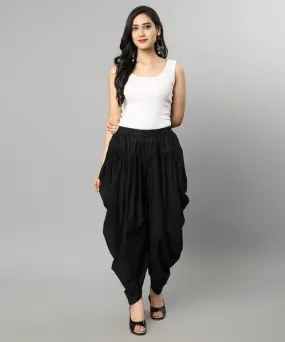 Black Cotton Dhoti Pants