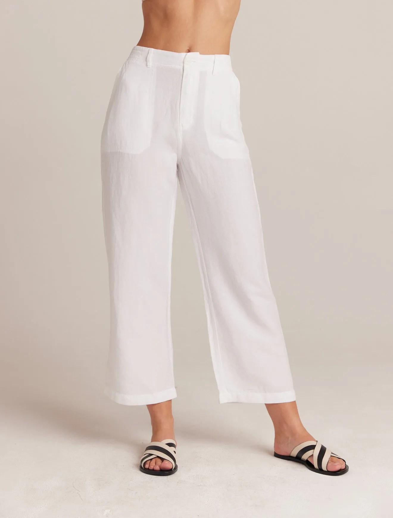 Blakely Utility Wide Leg Crop - White