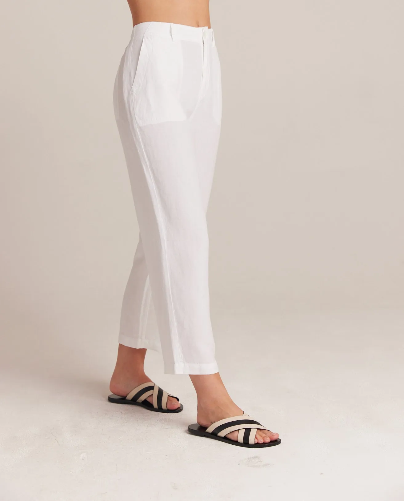 Blakely Utility Wide Leg Crop - White