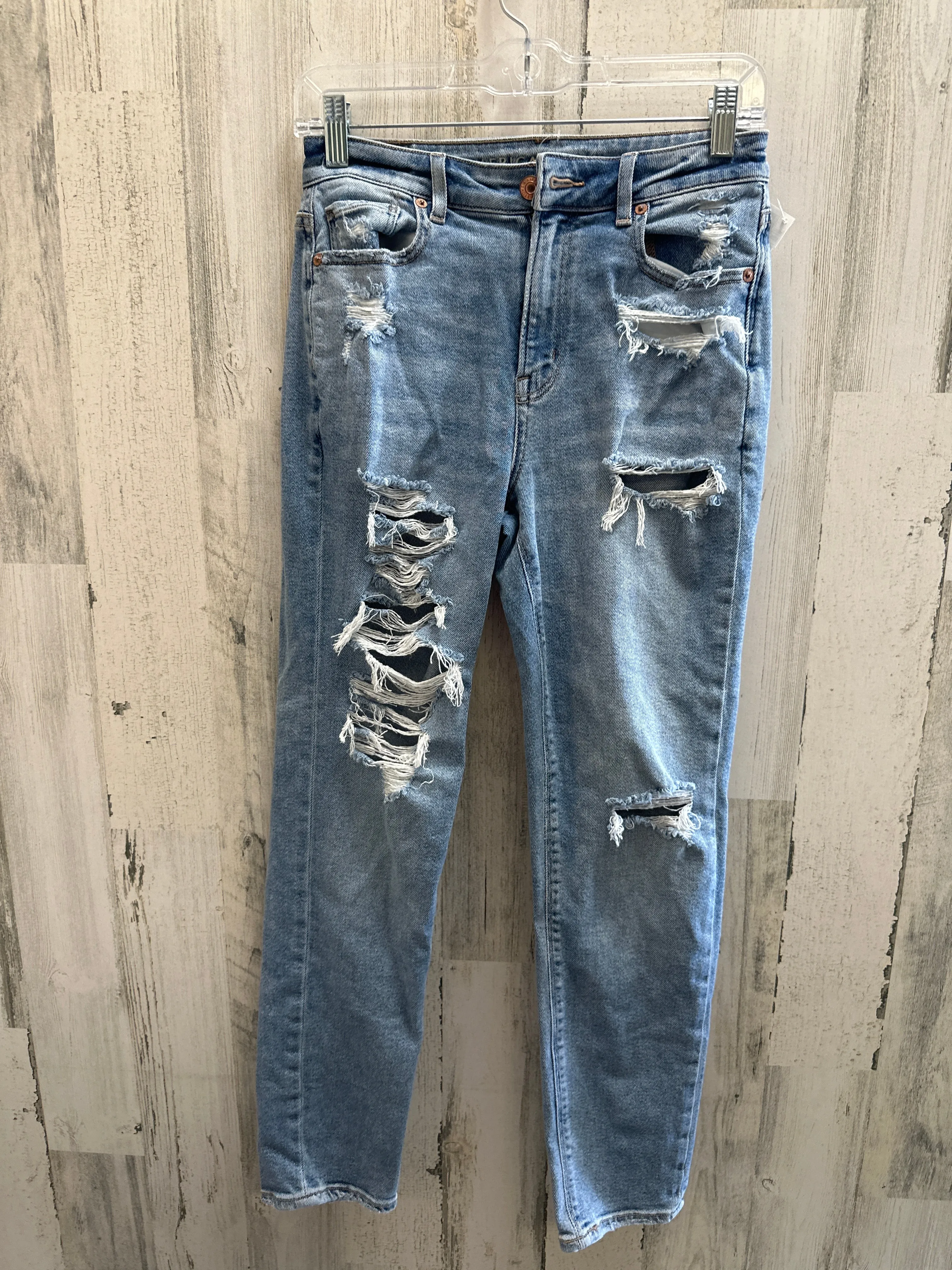 Blue Denim Jeans Straight American Eagle, Size 0