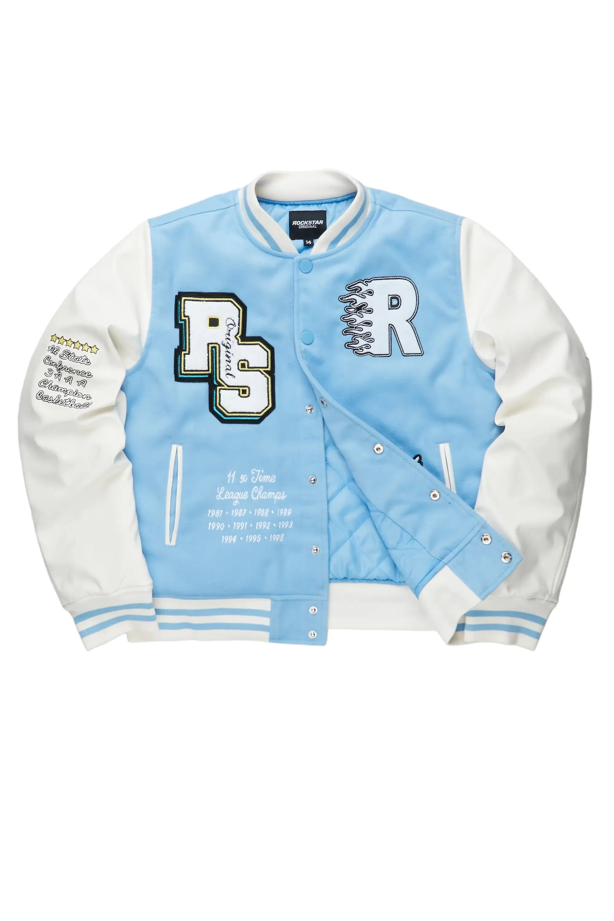 Boys Leaner Baby Blue Bomber Jacket