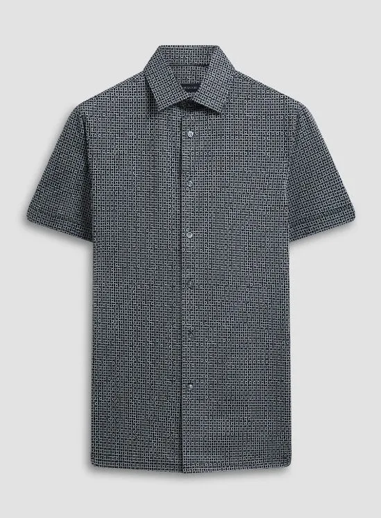 Bugatchi Ooohcotton Short Sleeve Shirt, Black