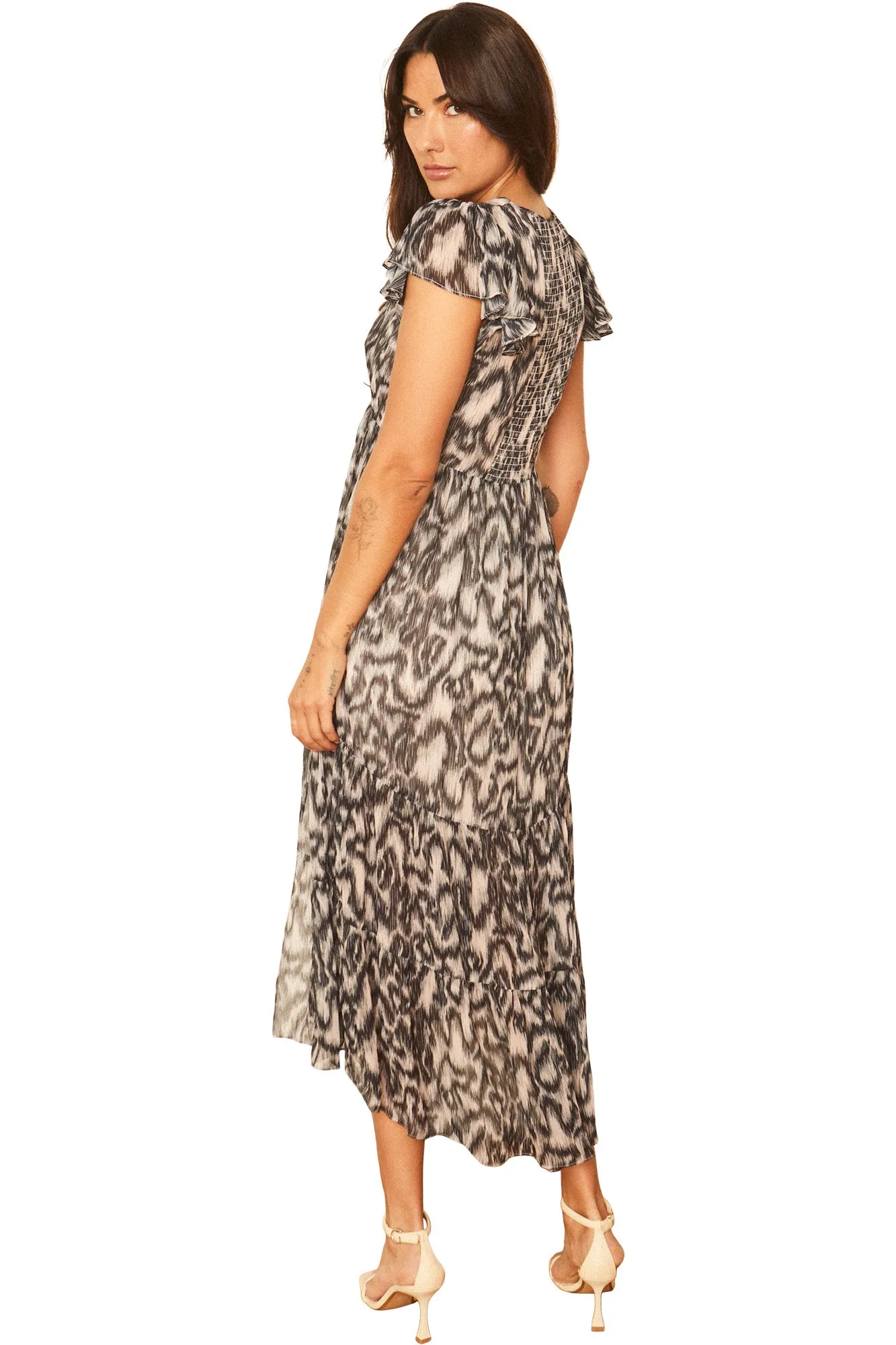 Caballero Mia Dress in Inky Ikat