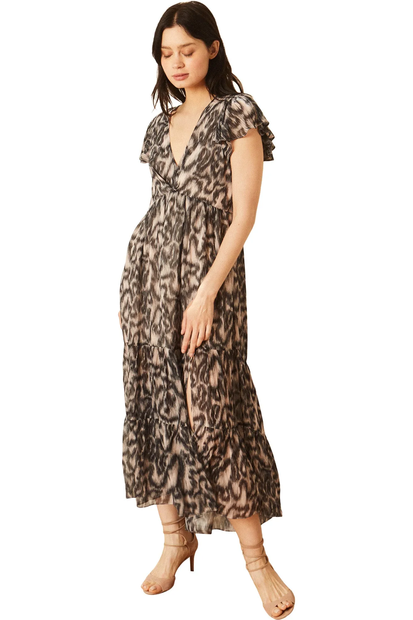 Caballero Mia Dress in Inky Ikat