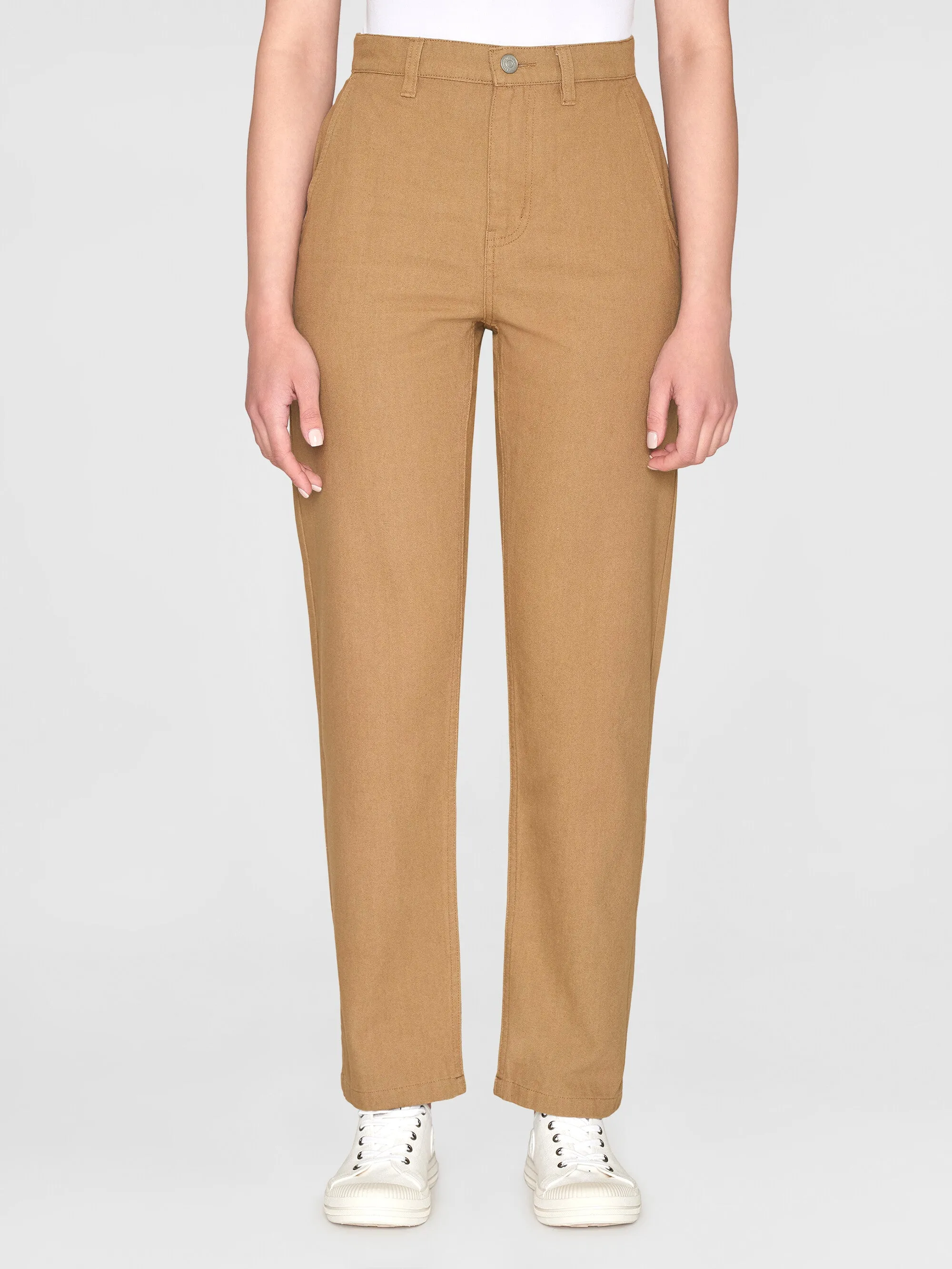 CALLA tapered canvas pant - Kelp melange