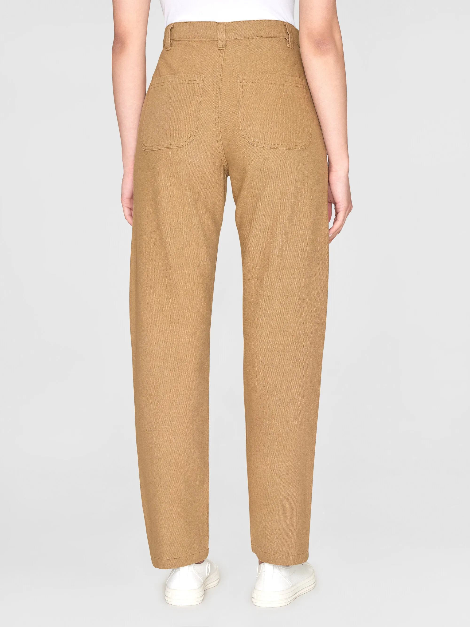 CALLA tapered canvas pant - Kelp melange