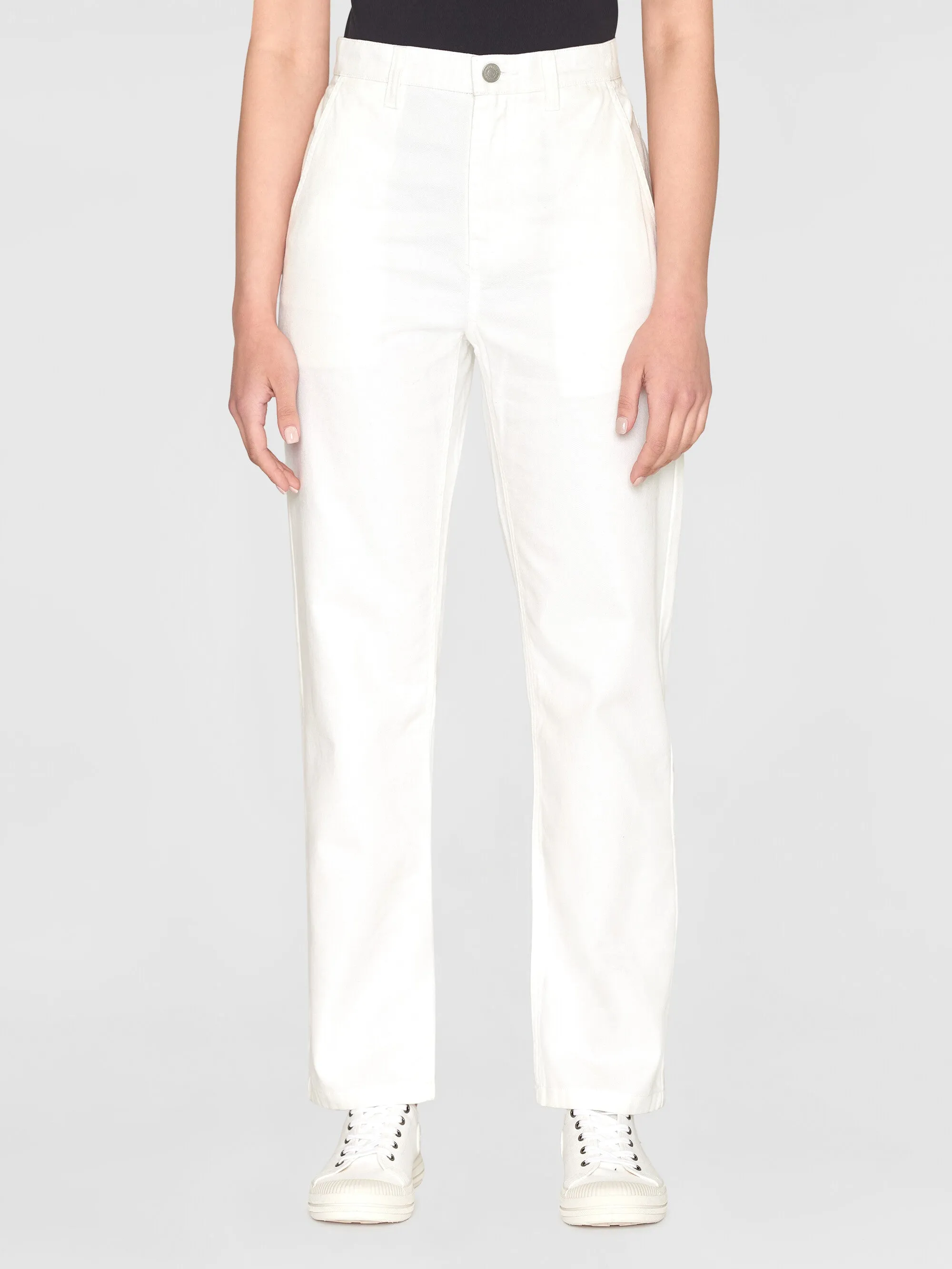 CALLA tapered canvas pant - Star White