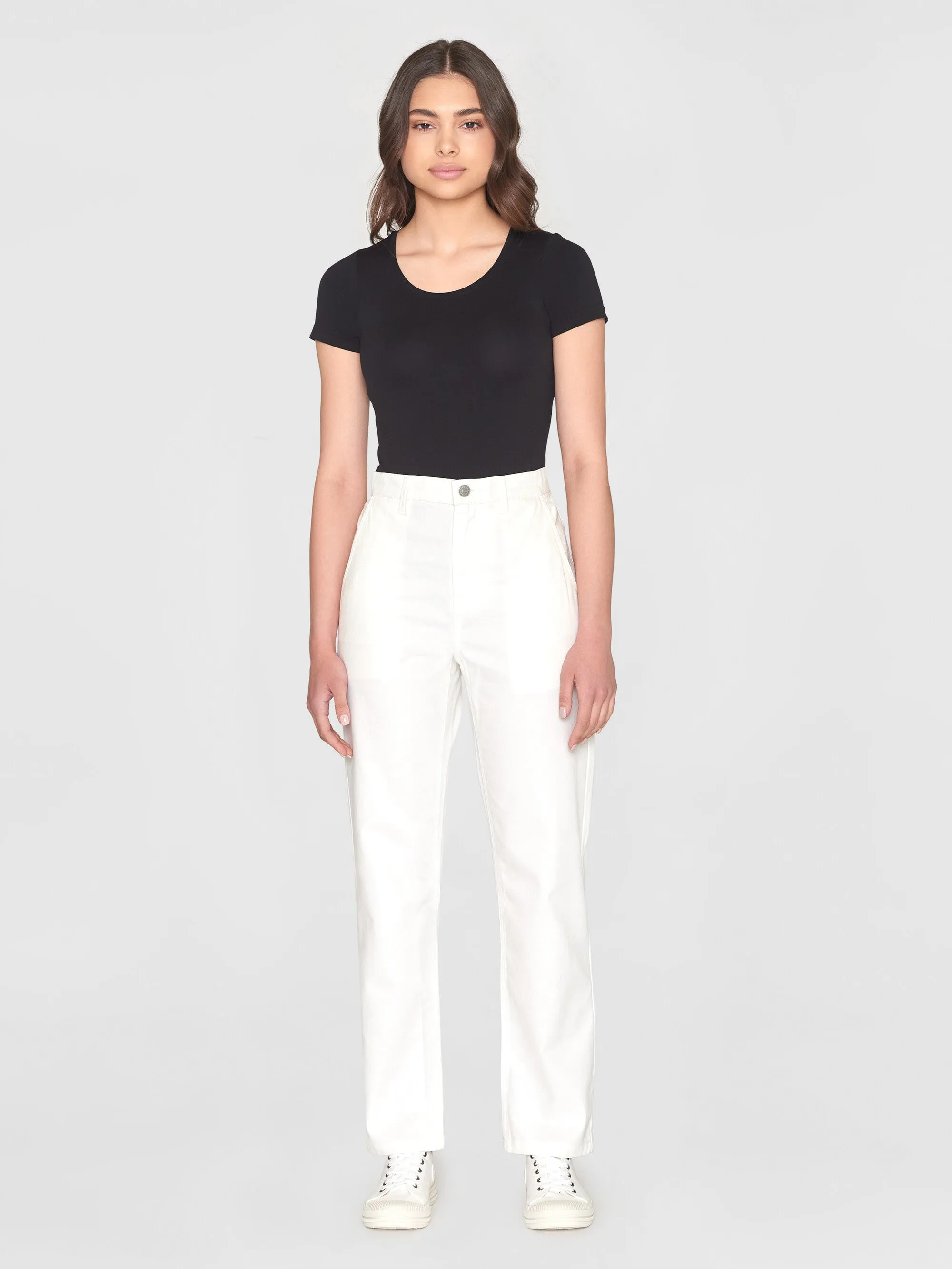 CALLA tapered canvas pant - Star White