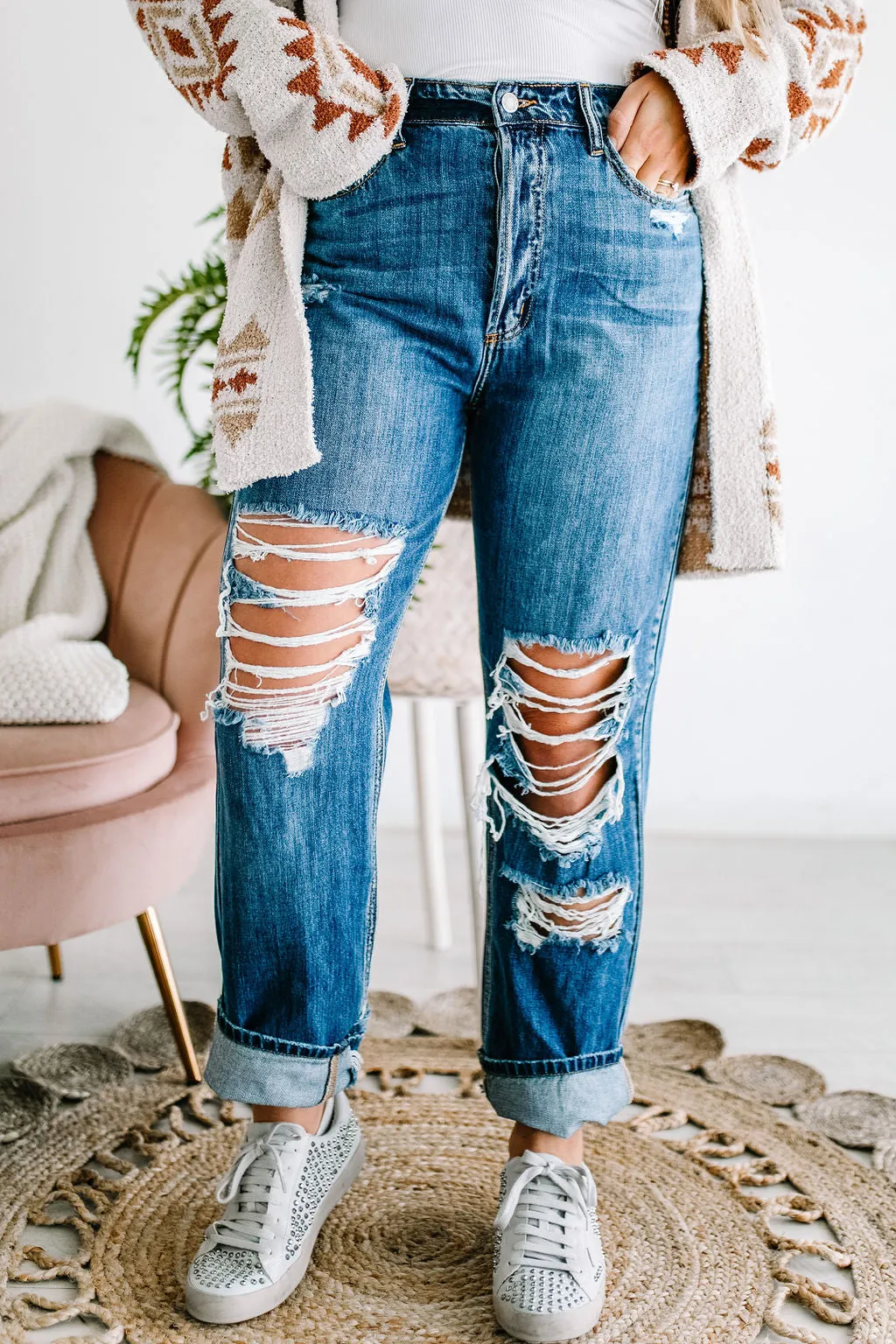 Cello High Rise 90s Dark Wash Boyfriend Jean | FINAL SALE