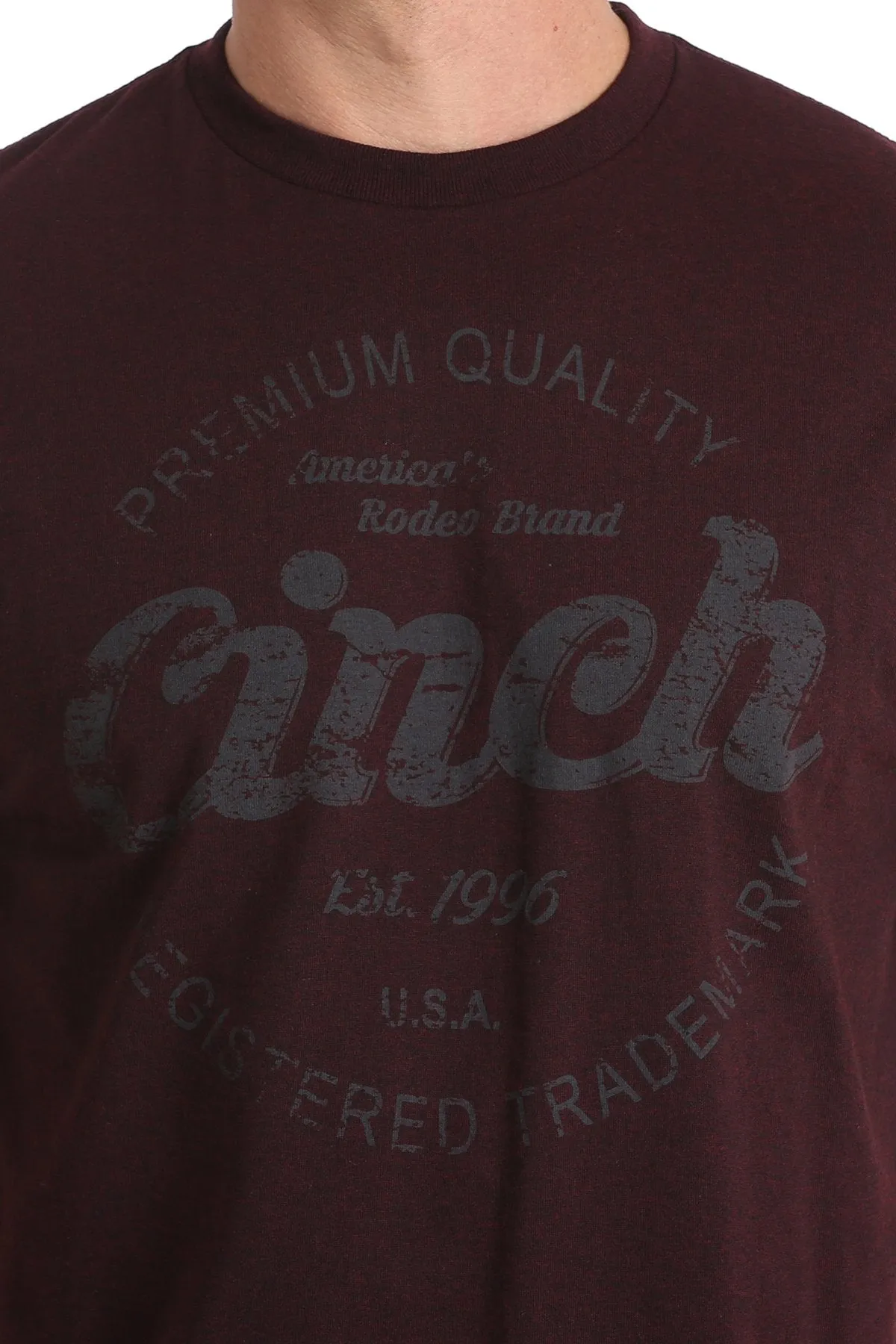 CINCH MEN'S CLASSIC LOGO TEE - BLACK CHERRY STYLE MTT1690378