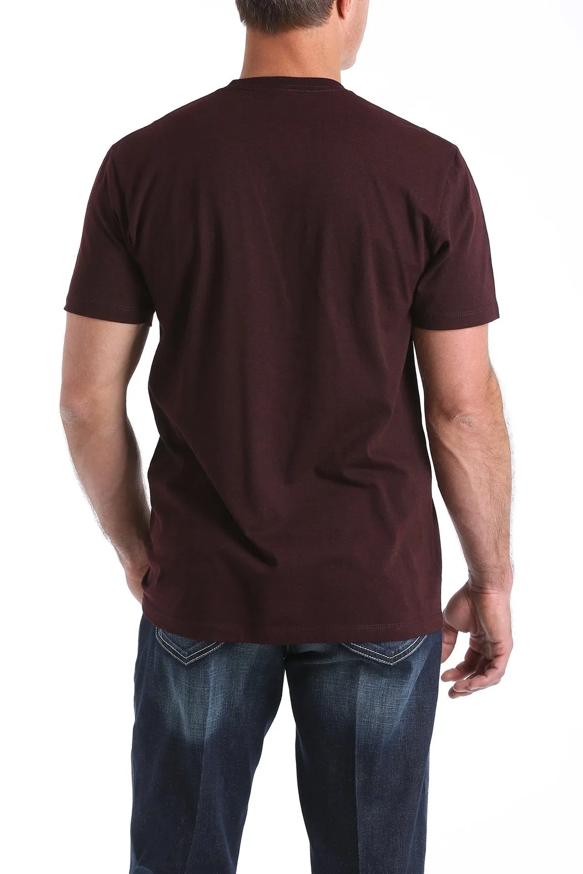 CINCH MEN'S CLASSIC LOGO TEE - BLACK CHERRY STYLE MTT1690378